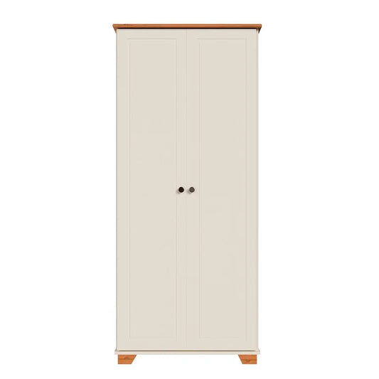 Armário Multiuso Pés e Tampo em Madeira Maciça Ananda CabeCasa MadeiraOriginals Off-white/Mel