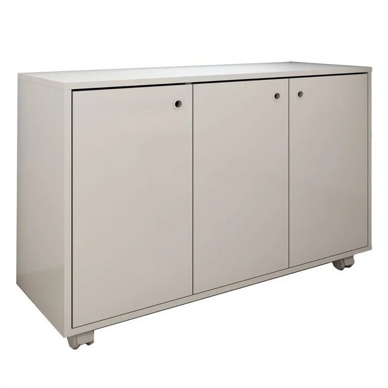 Armário para Escritório Coral 3 Portas 1 Prateleira Branco - Panorama Móveis Branco