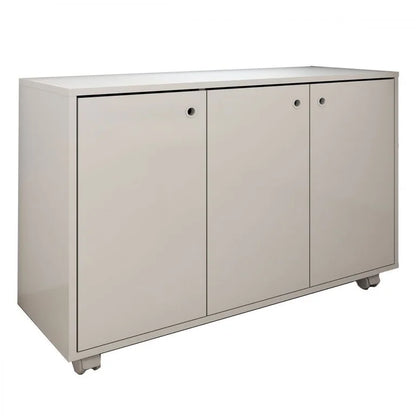 Armário para Escritório Coral 3 Portas 1 Prateleira Branco - Panorama Móveis Branco