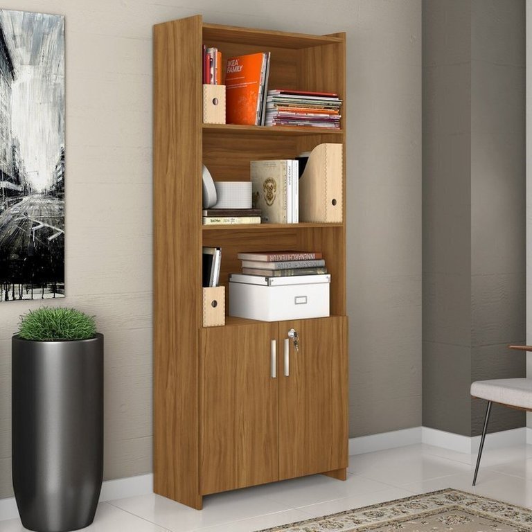 Kit 3 Peças 1 Mesa em L 2 Gavetas 3 Portas 2 Armários Espresso Móveis Freijó