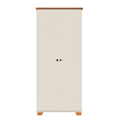 Armário Multiuso Pés e Tampo em Madeira Maciça Ananda CabeCasa MadeiraOriginals Off-white/Mel